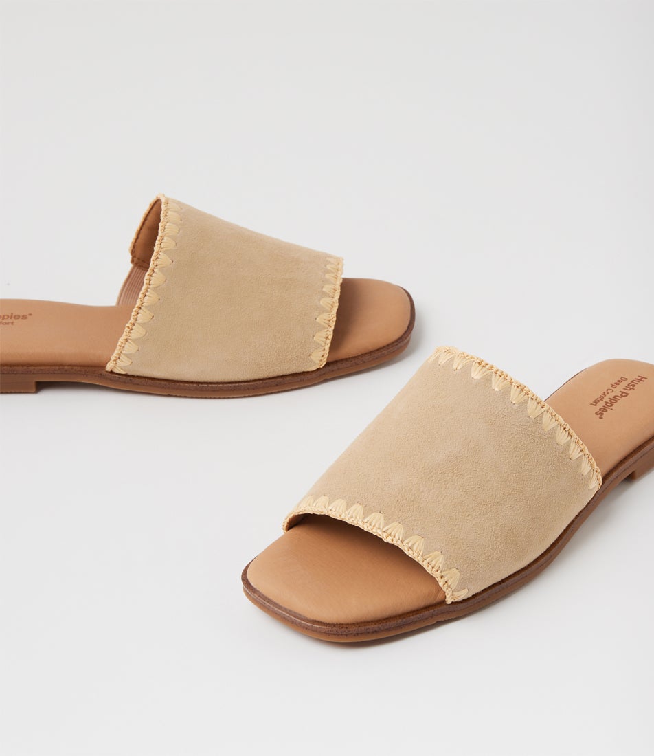 Invite Latte Suede Slides