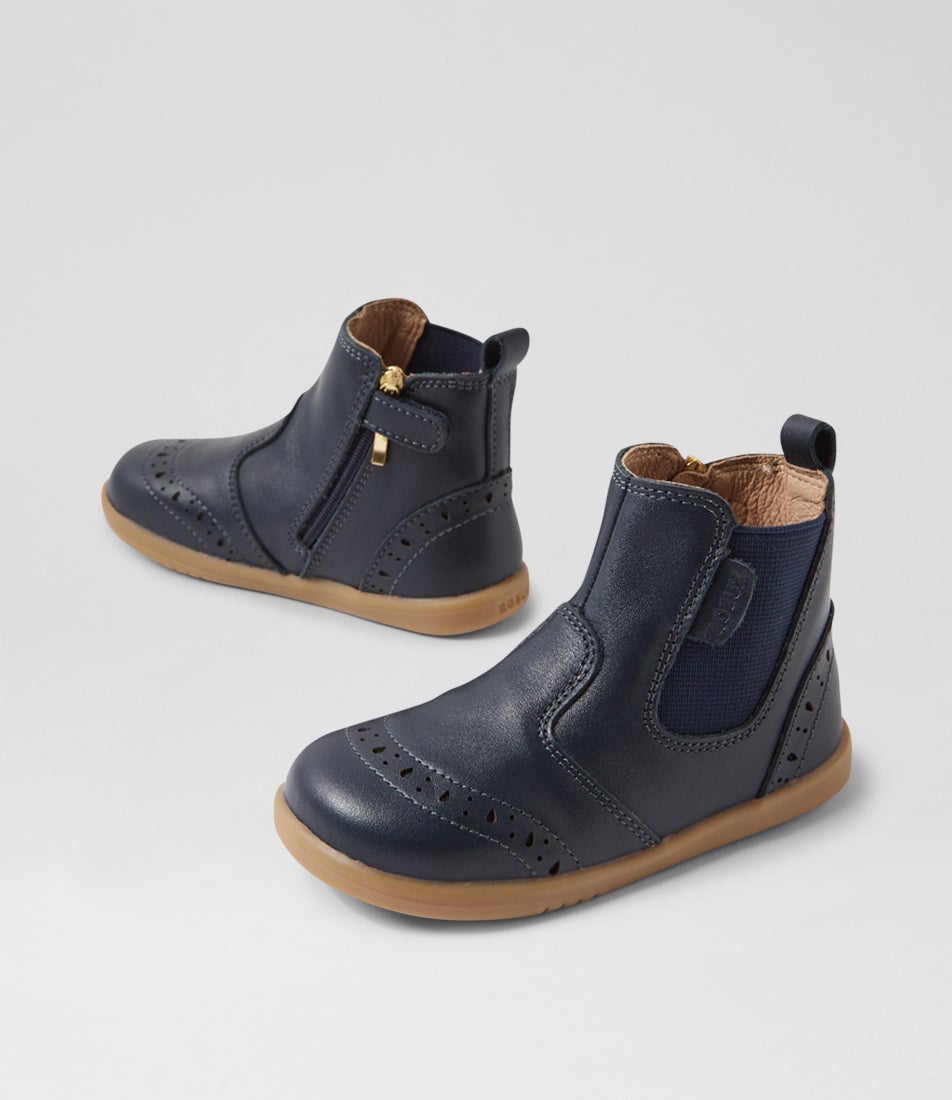 Iw Billie Toddler Navy Leather Ankle Boots
