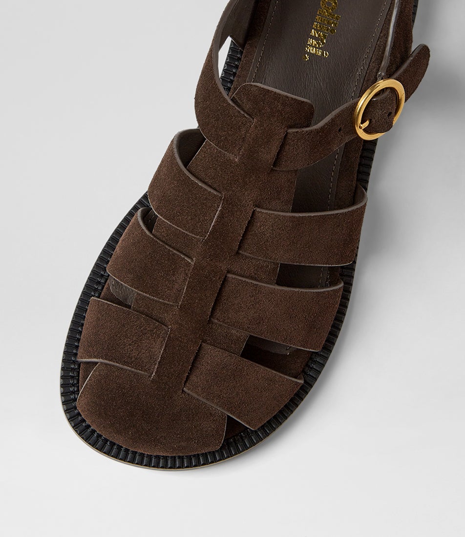 Rowee Dark Choc Suede Flat Shoes