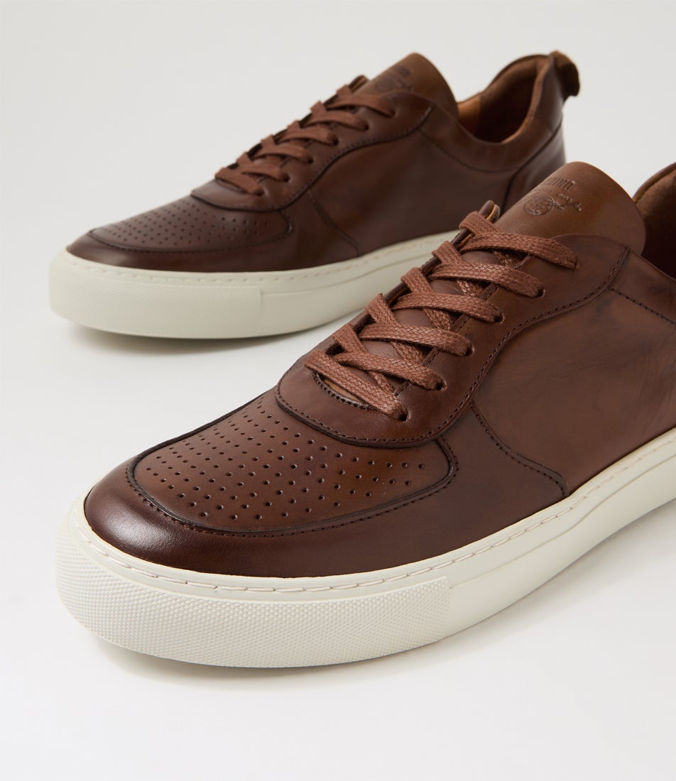 Sleet Cognac Leather Sneakers