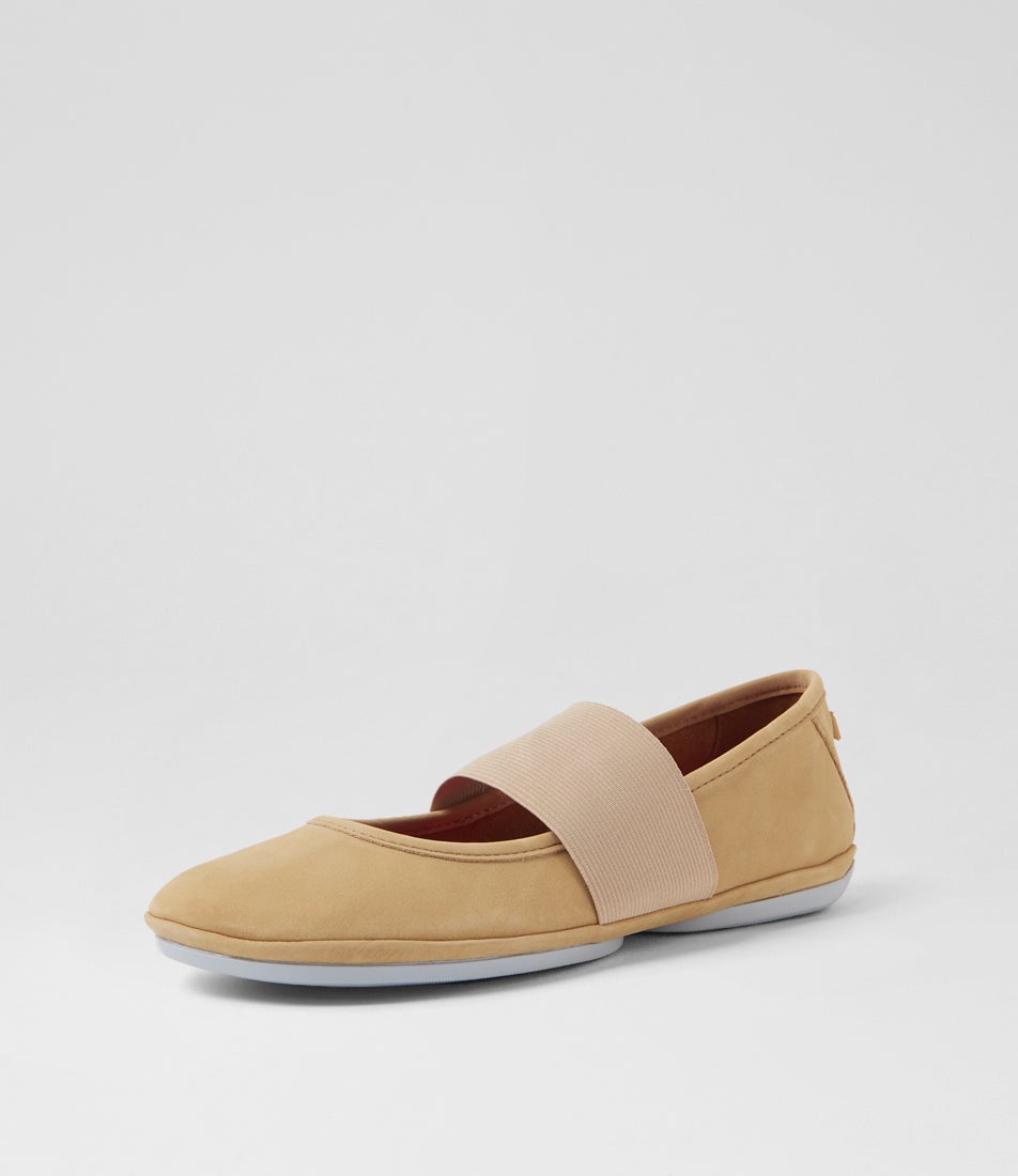 Right Nina Medium Beige Suede Slides