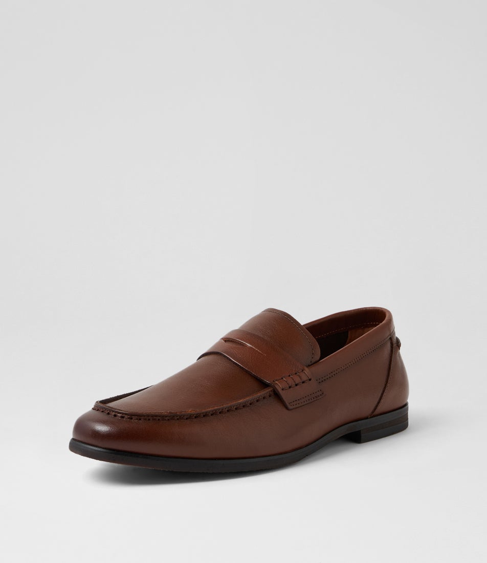 George Cognac Leather Loafers