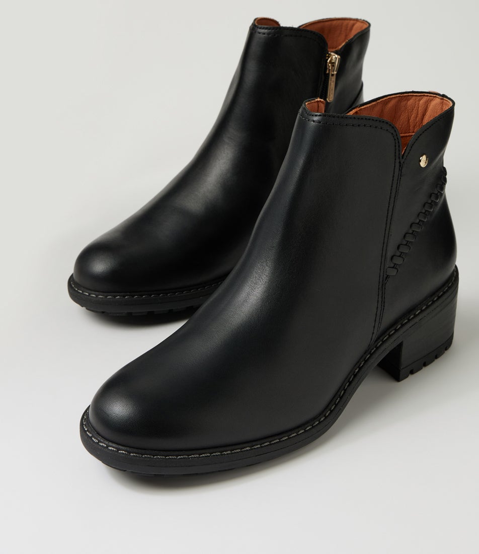 Medina 71 Black Leather Ankle Boots