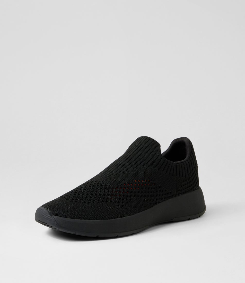 Tru Pace Black Knit Sneakers