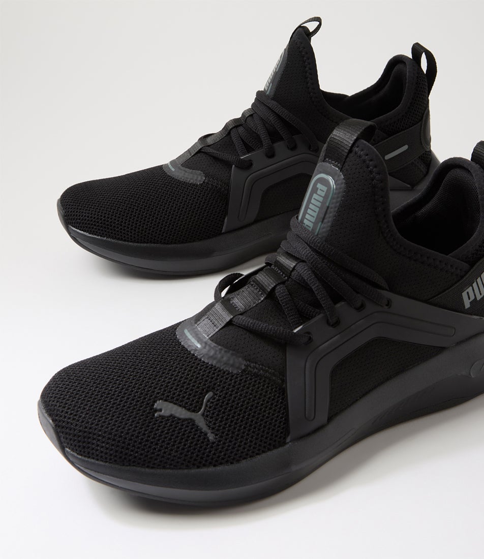 Softride Enzo 5 Senior Black Cool Dark Gray Mesh Sneakers