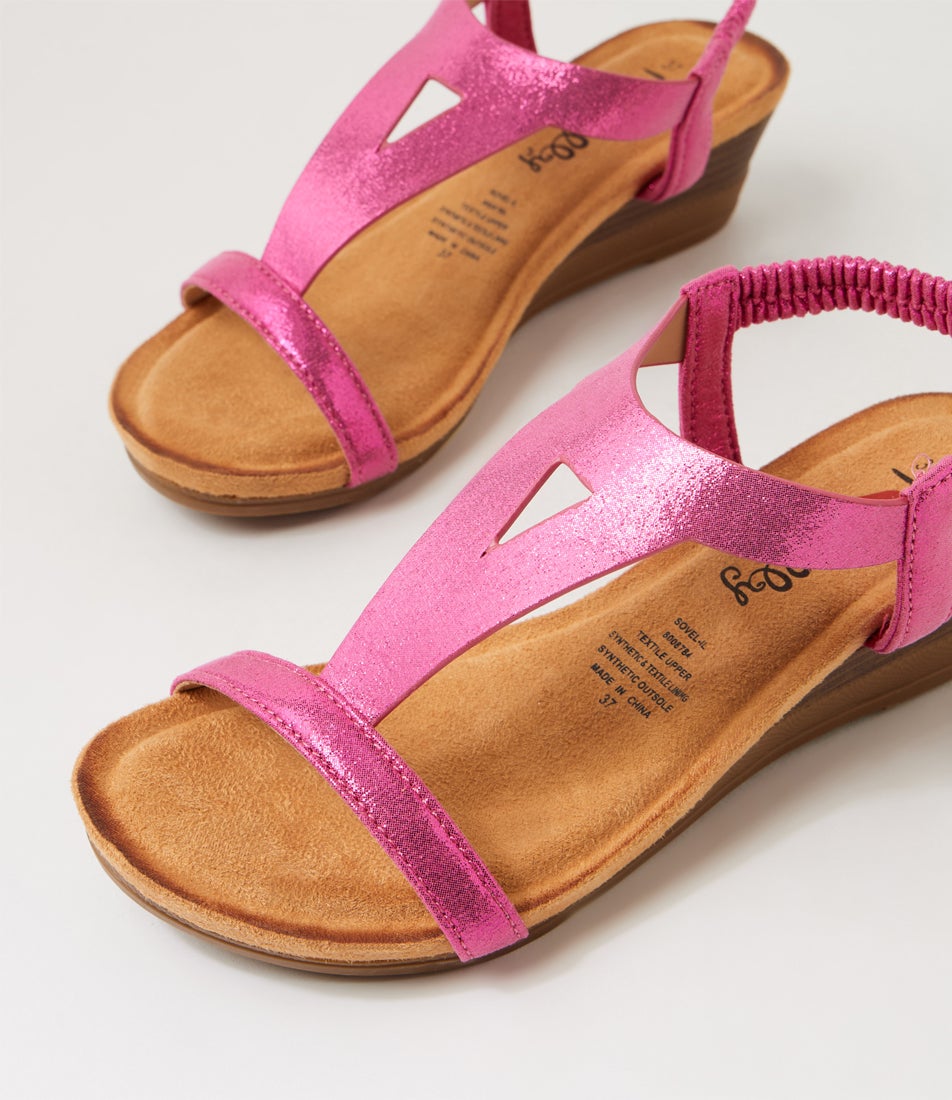 Sovel Fuchsia Shimmer Multi Sandals