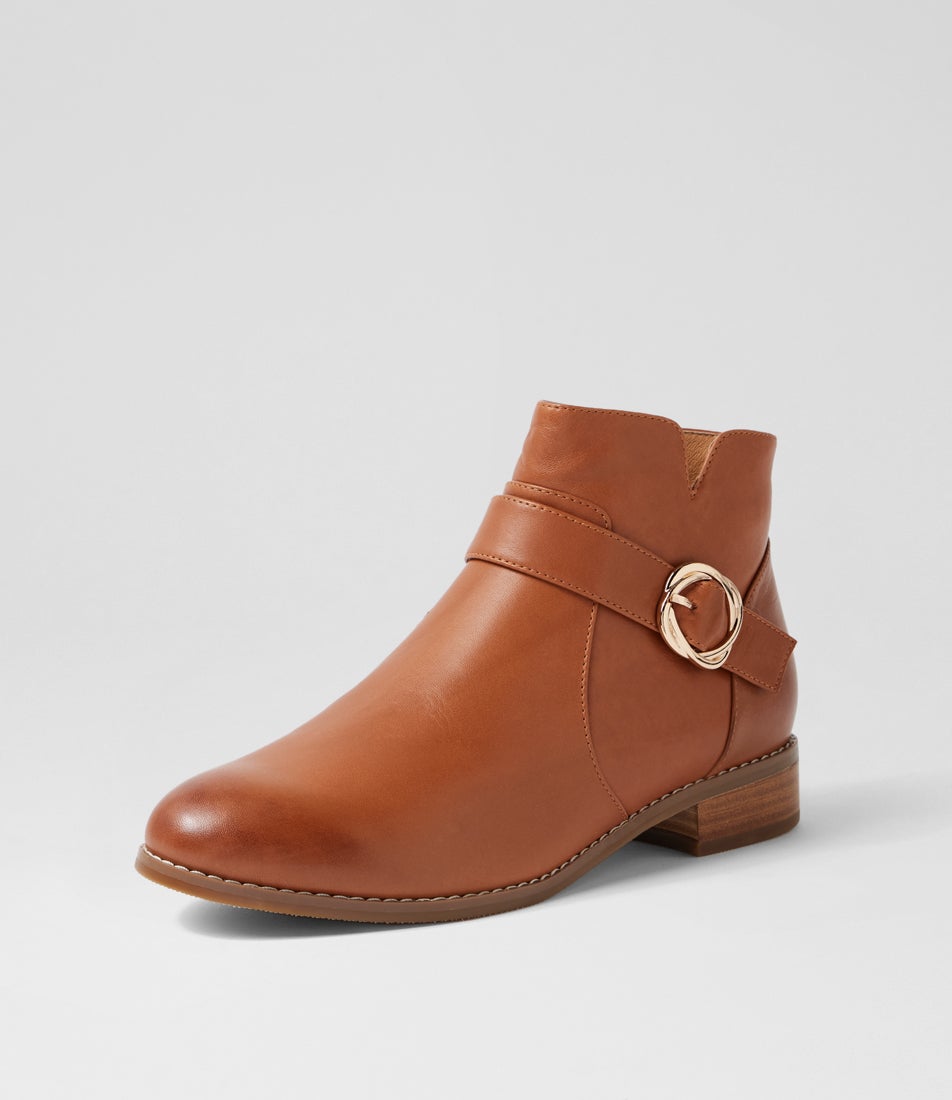 Barleys Dark Rum Leather Ankle Boots