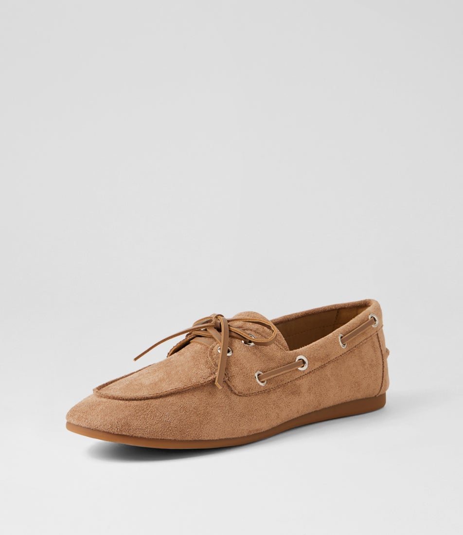 Brody Taupe Microsuede Boat Shoes