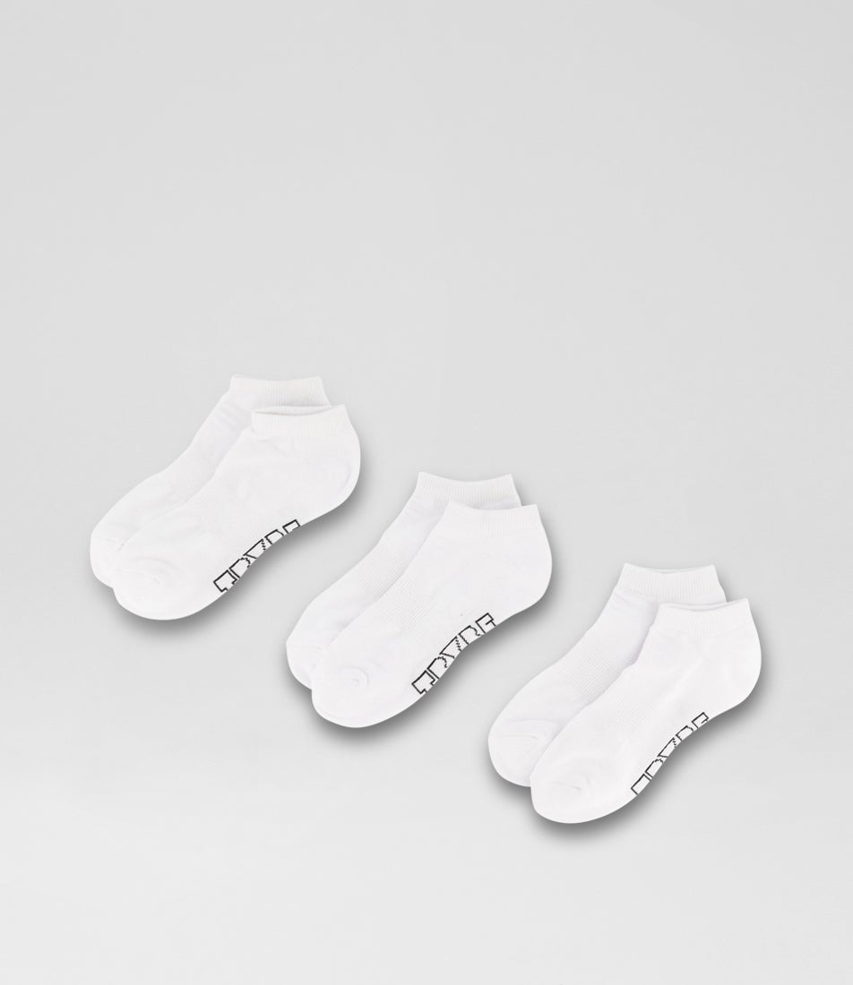3 Pack Ankle White Cotton Socks