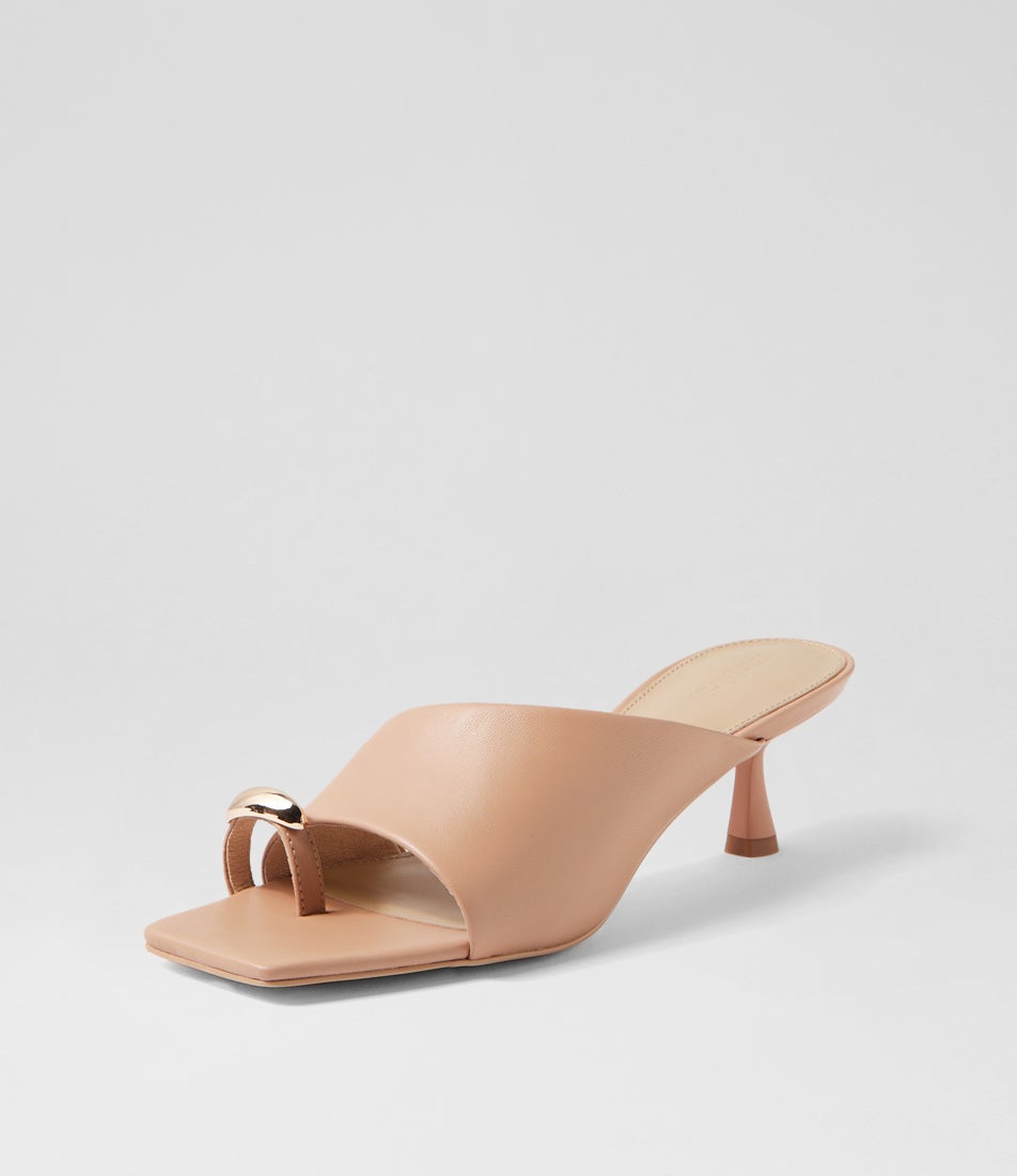 Tionee Nude Leather Sandals
