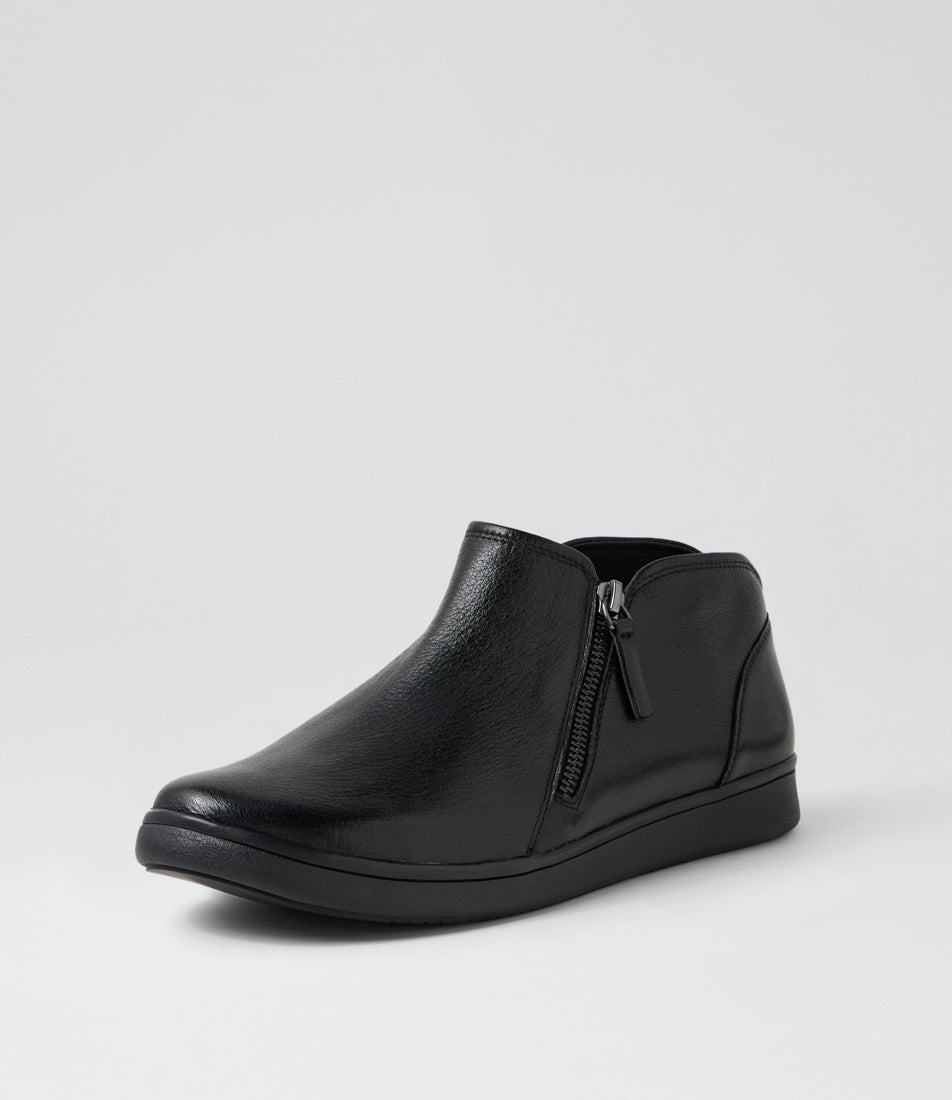 Donnies Xf Black Leather Ankle Boots