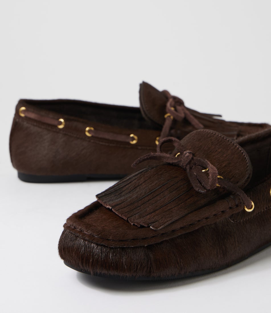 Eltin Choc Pony Boat Shoes
