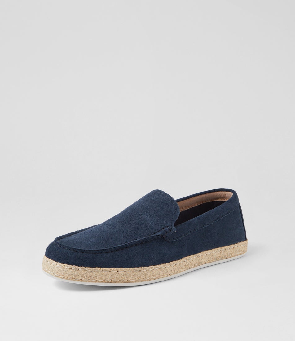Perk Navy Suede Loafers