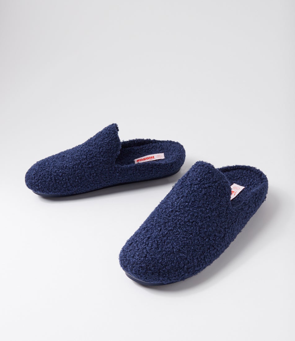 Kush Navy Fabric Slippers