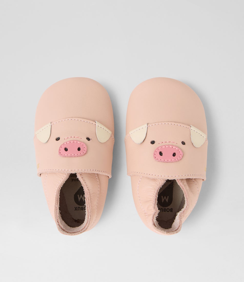 Ss Peggy Cameo Infant Rose Leather Flat Shoes