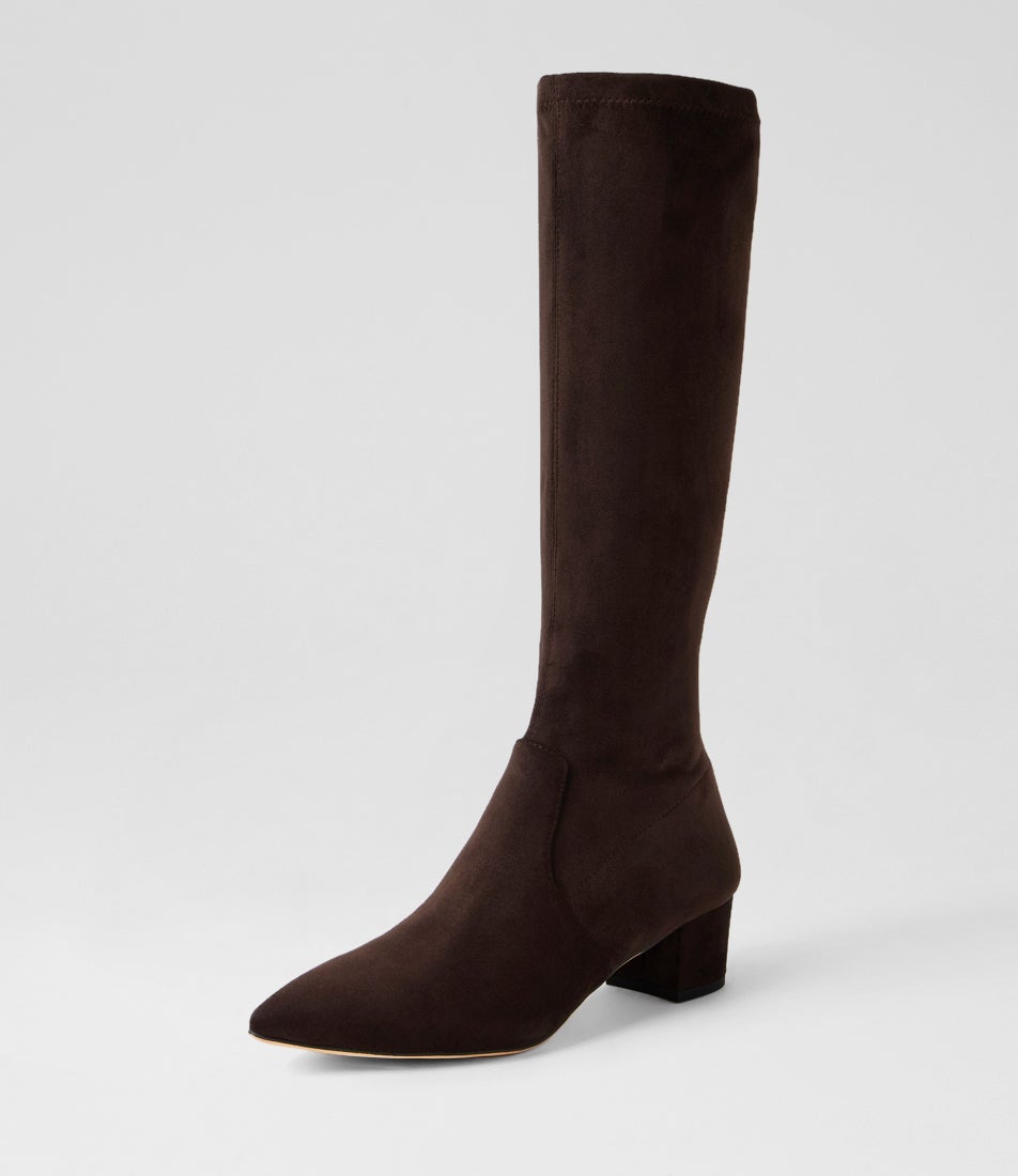 Alia Choc Microsuede Knee High Boots