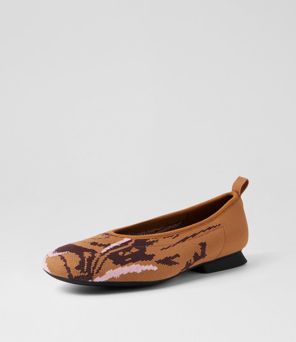 Casi Myra Pink Multi Knit Ballet Flats