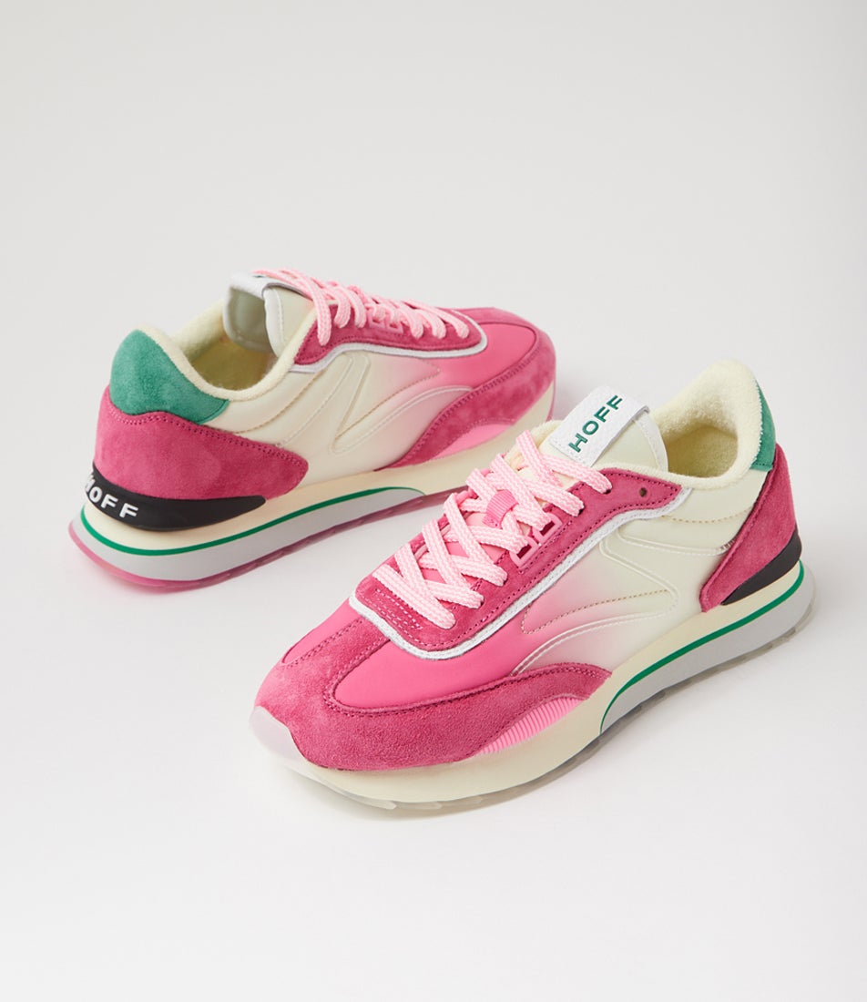 Art Flame Fuchsia Leather Fabric Sneakers