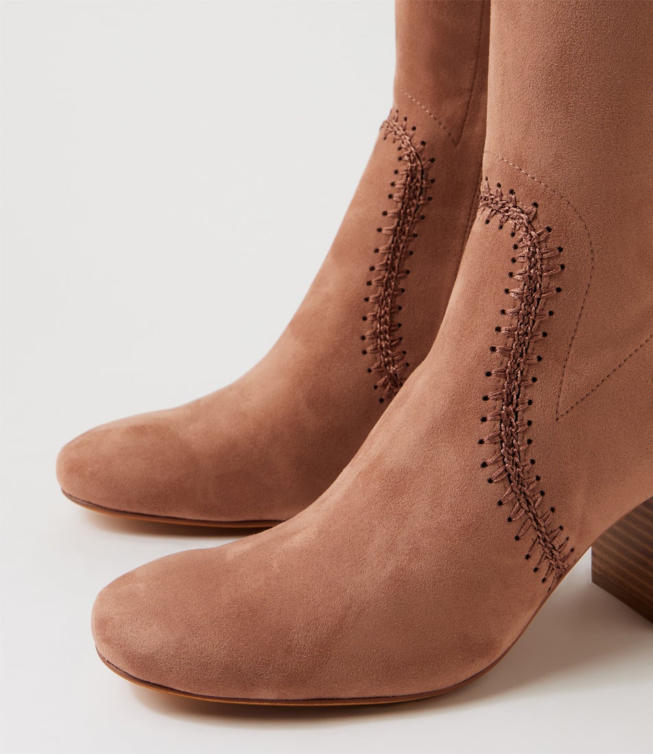 Saris Mushroom Stretch Microsuede Knee High Boots