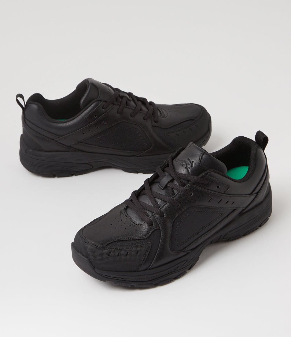 Emit Snr Slim Lace Black Leather Sneakers