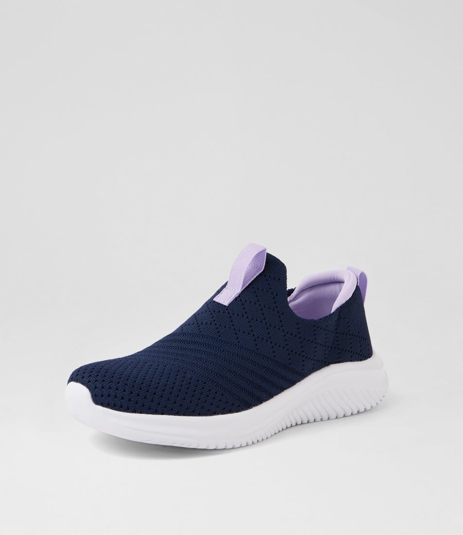 Bethie Navy Purple Knit Sneakers