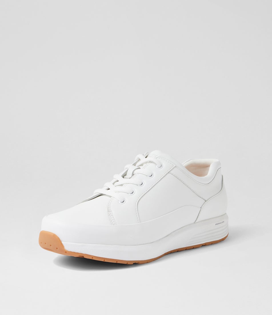 Prowalker White Gum Leather Sneakers