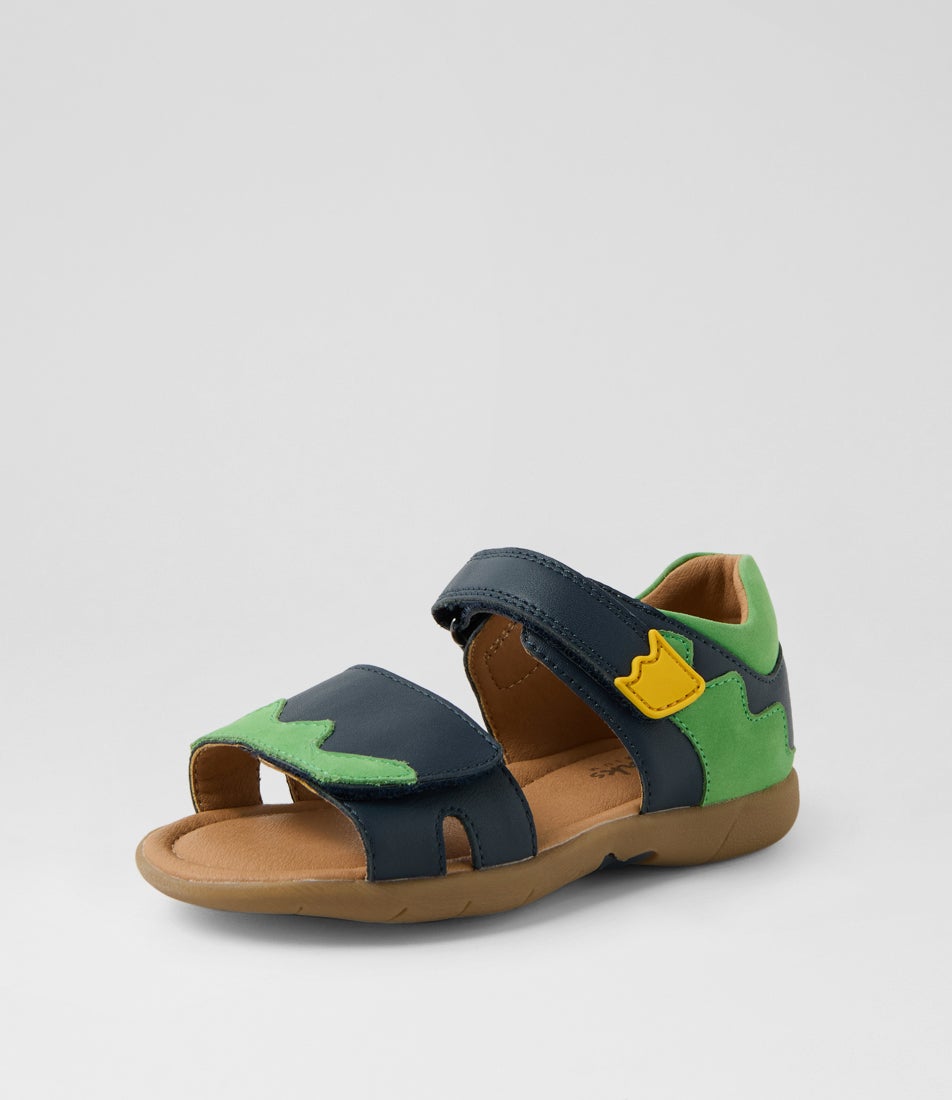 Spence Toddler Navy Leather Sandals