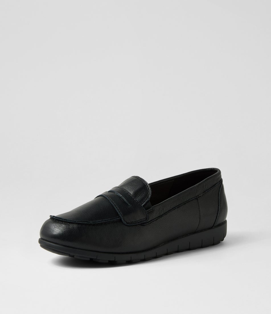 Birdi Black Wide Fit Leather Loafers Birdi Black Wide Fit Leather Loafers