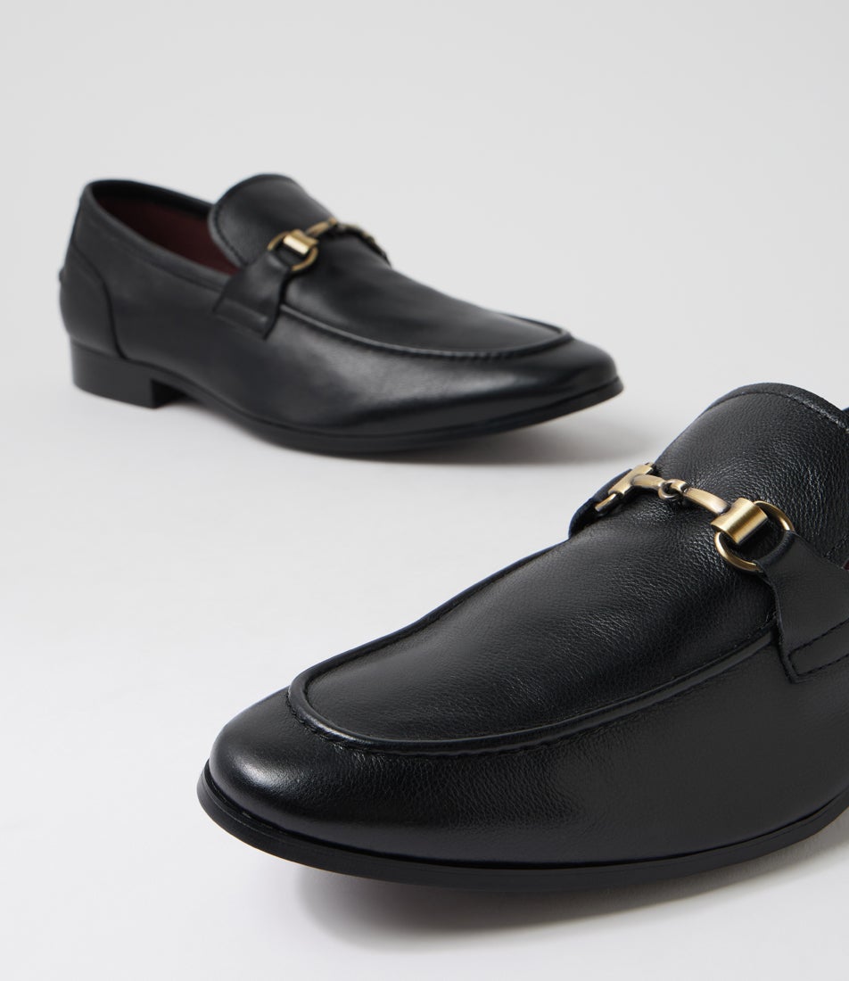 Lexicon Black Leather Loafers