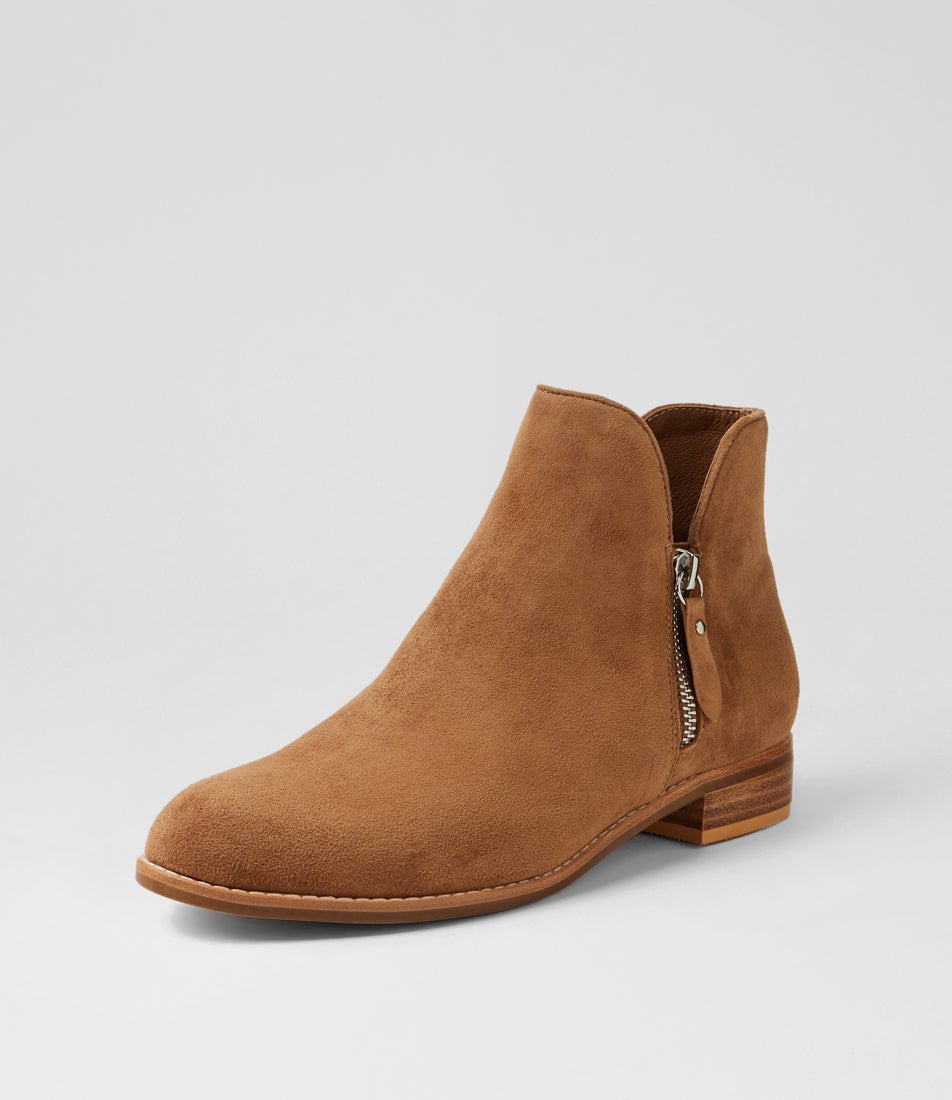 Noves Light Choc Suede Ankle Boots