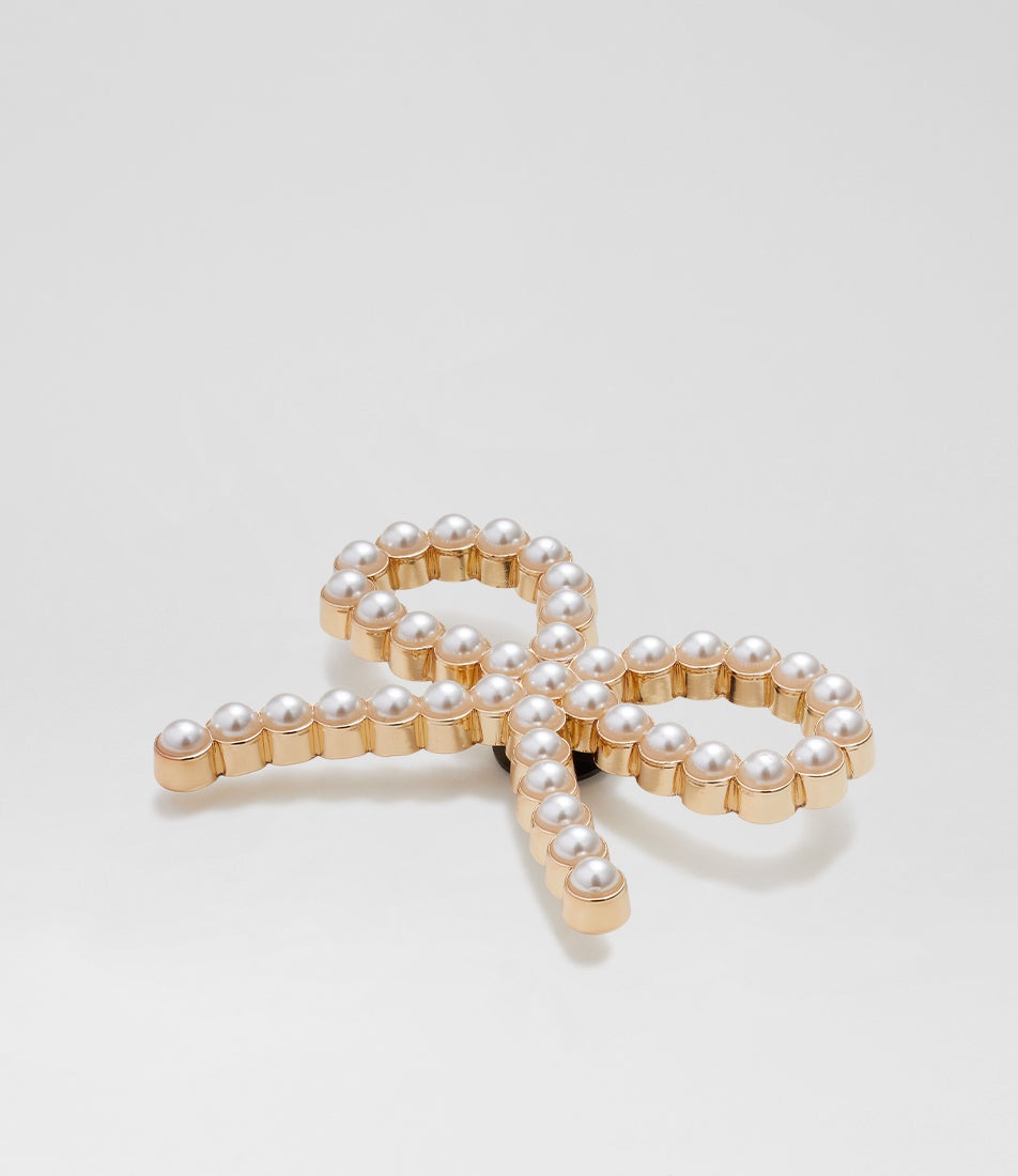 Bow White Pearl Jibbitz