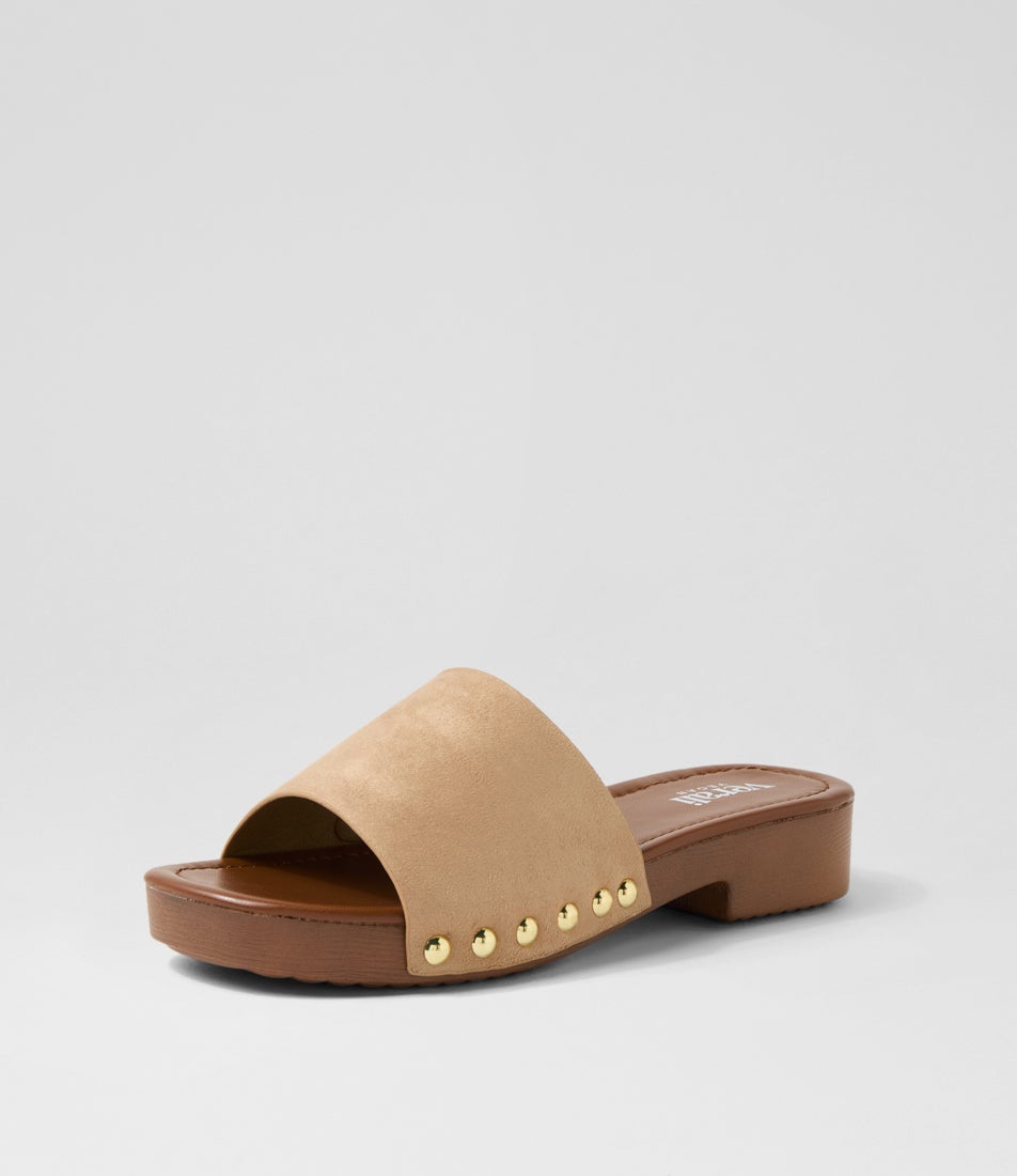 Chester Taupe Microsuede Sandals