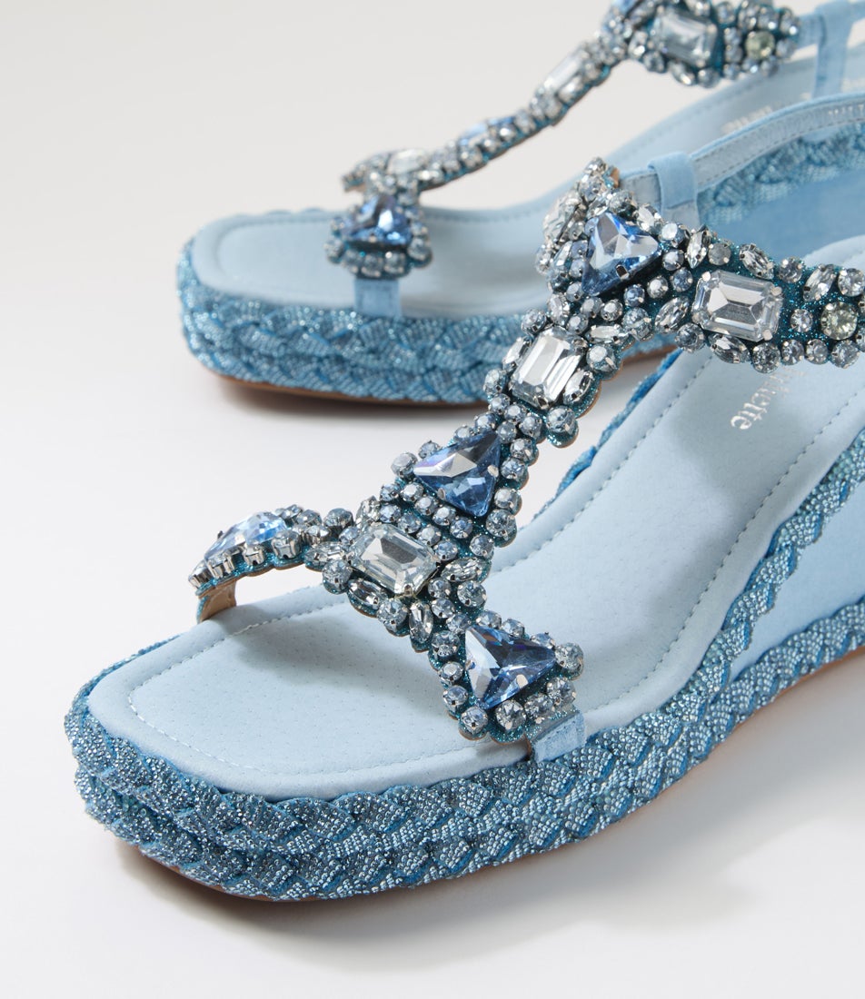 Vallda Denim Suede Sandals