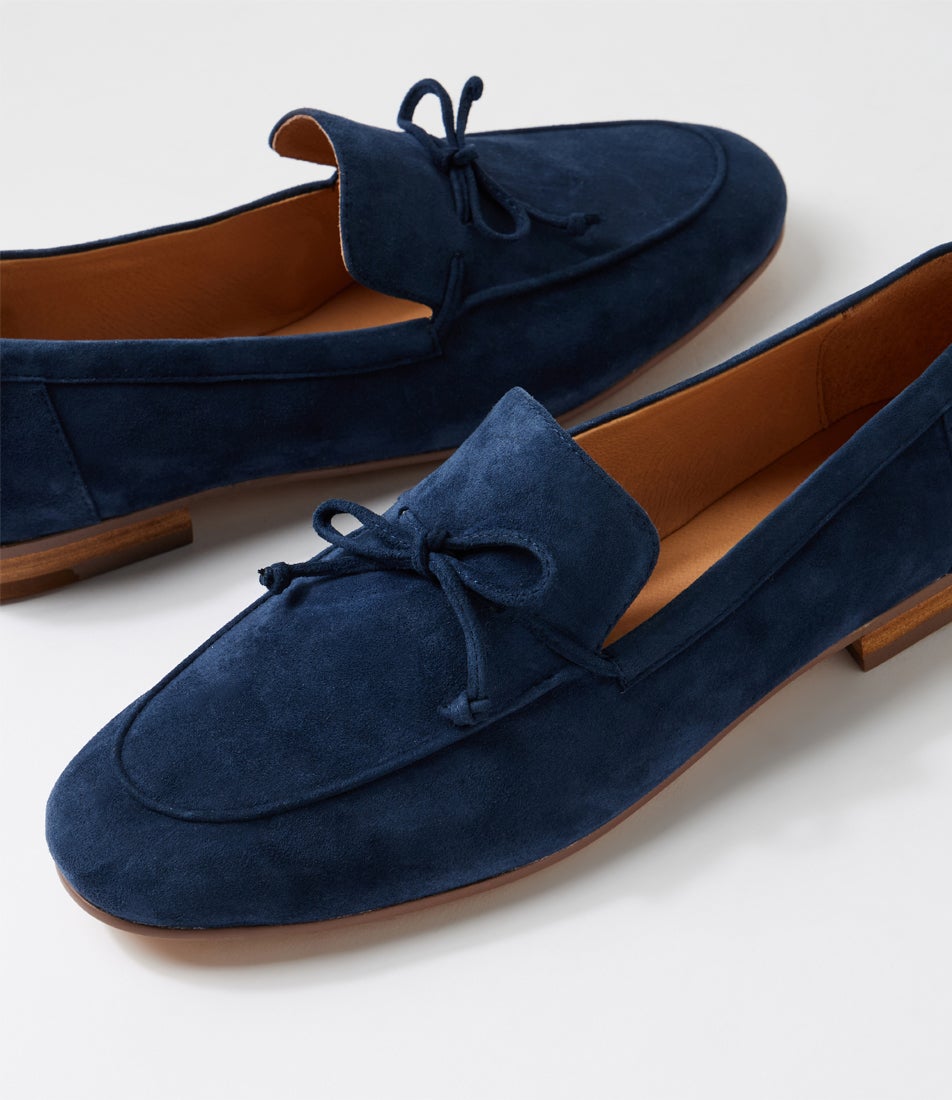 Idayne Navy Suede Flat Shoes