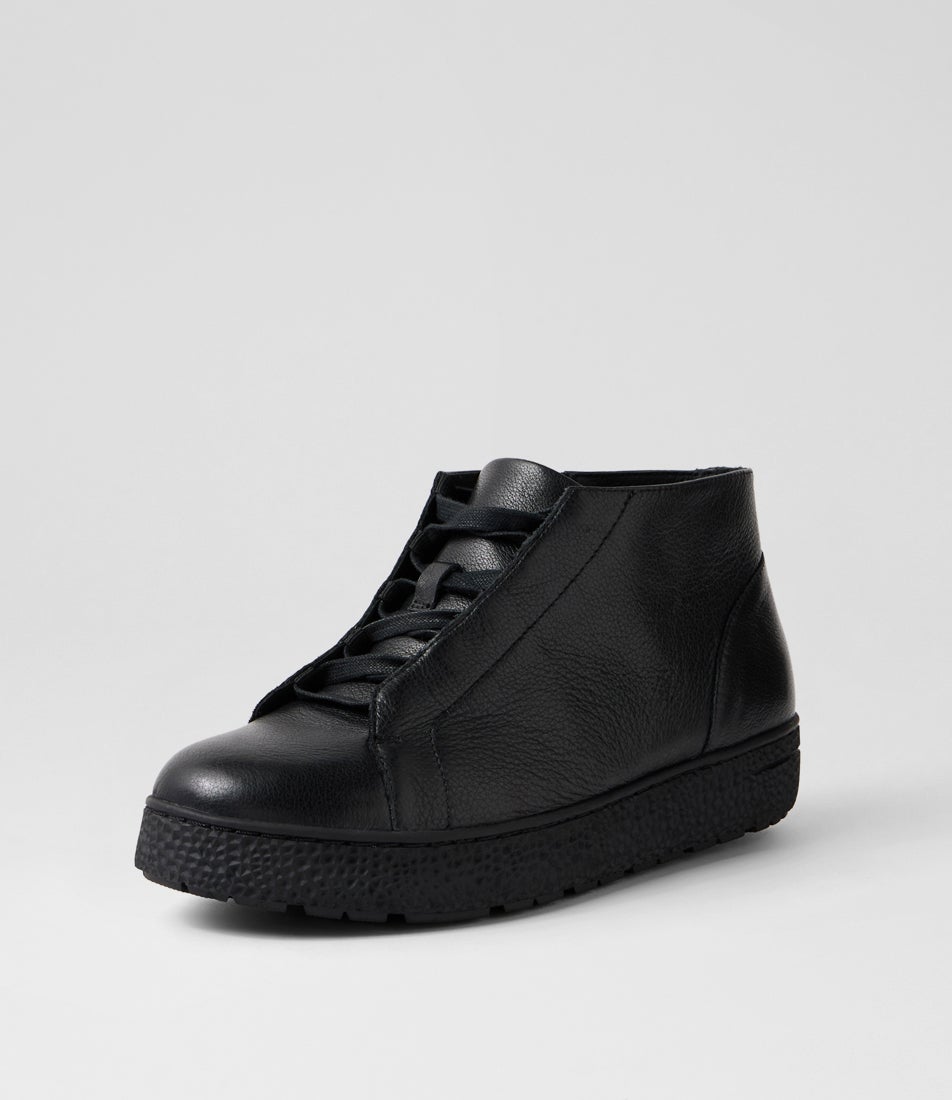 Oprea Xw Black Leather Ankle Boots