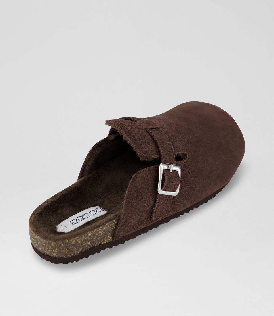Frankie 2 Junior Choc Suede Flat Shoes