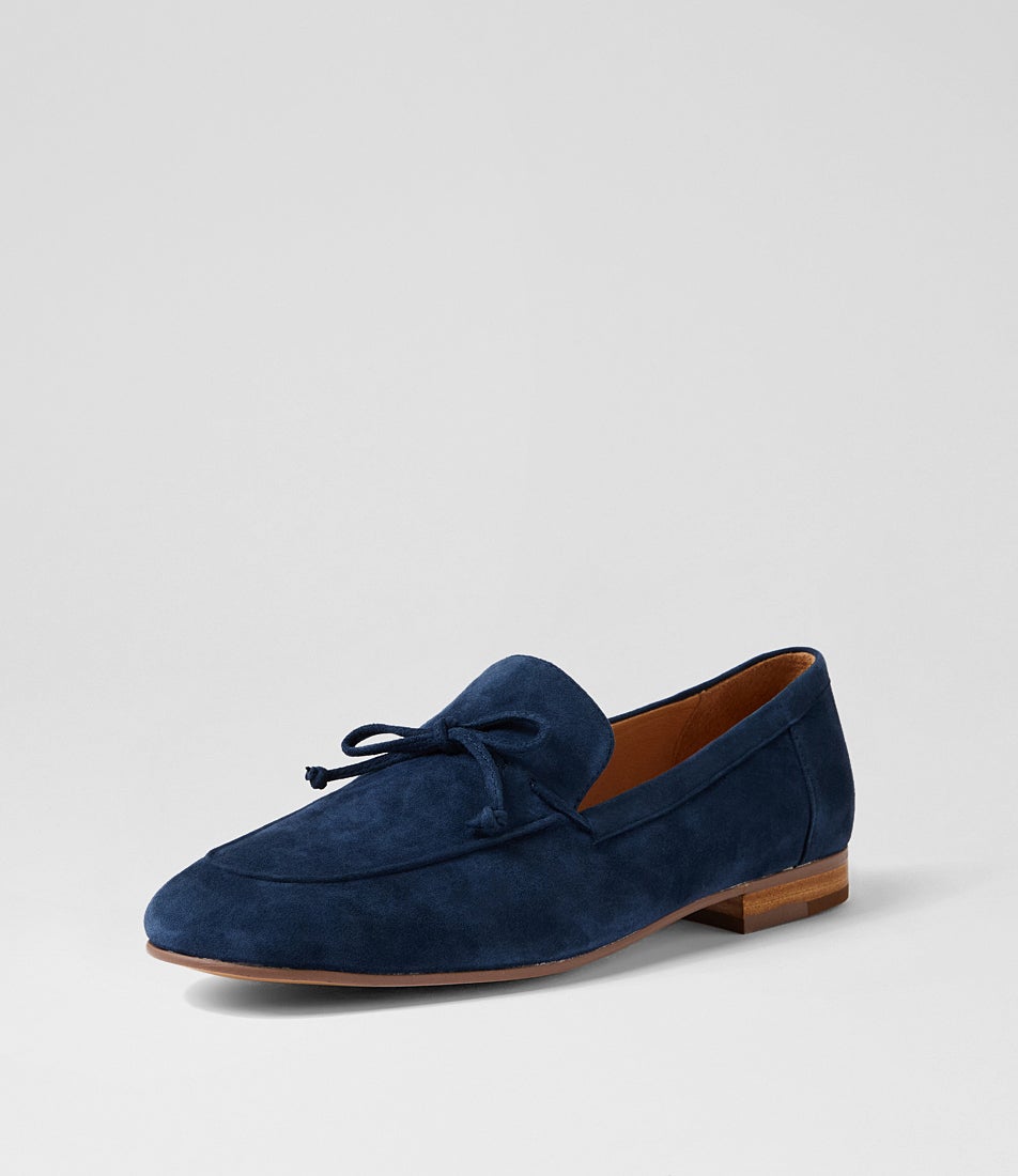 Idayne Navy Suede Flat Shoes