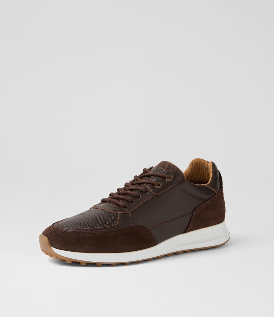 Mckay Dark Brown Leather Sneakers