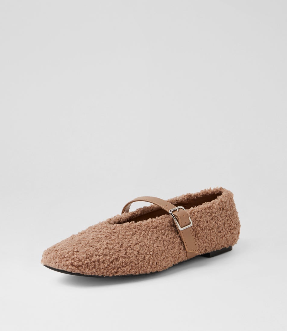 Tilt Mocha Fabric Flat Shoes