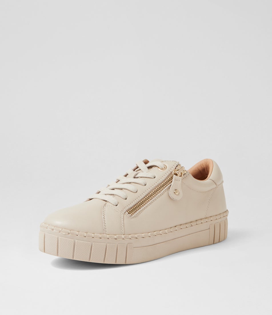Pagie Almond Leather Sneakers