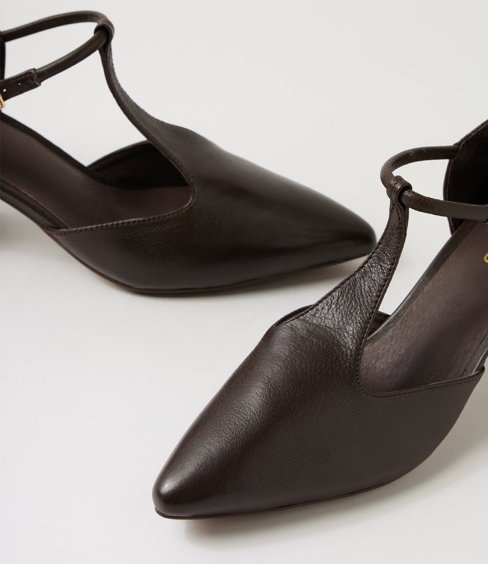 Mamamia Choc Leather Heels