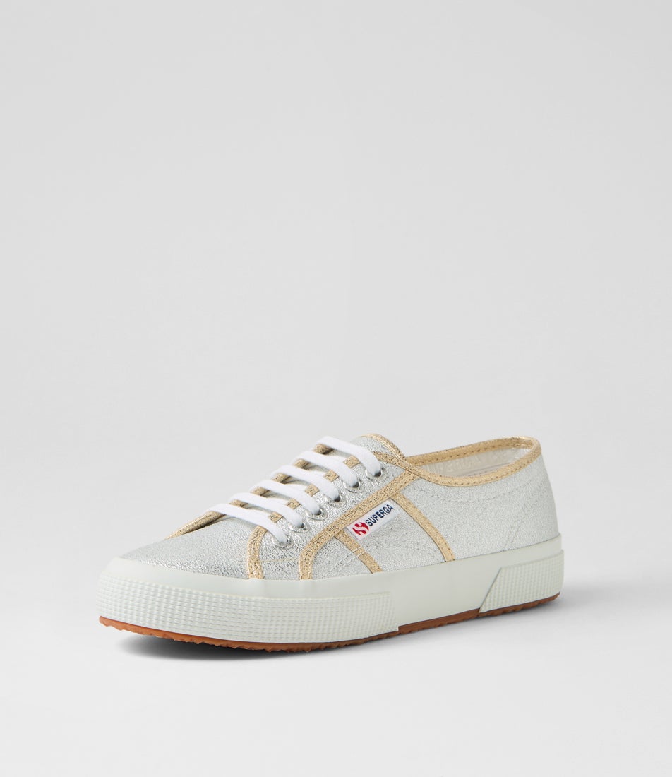2750 Lamew Grey Silver Gold Canvas Sneakers