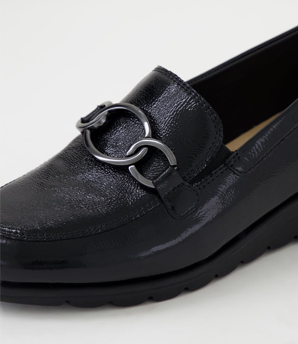 Libras Black Crinkle Patent Leather Heels Libras Black Crinkle Patent Leather Heels