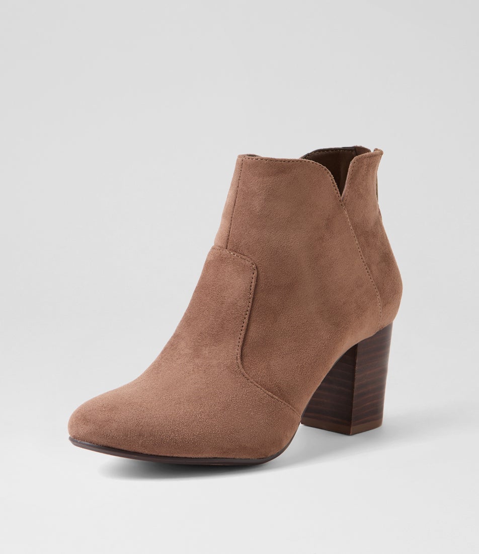 Mahlon Choc Brown Microsuede Ankle Boots