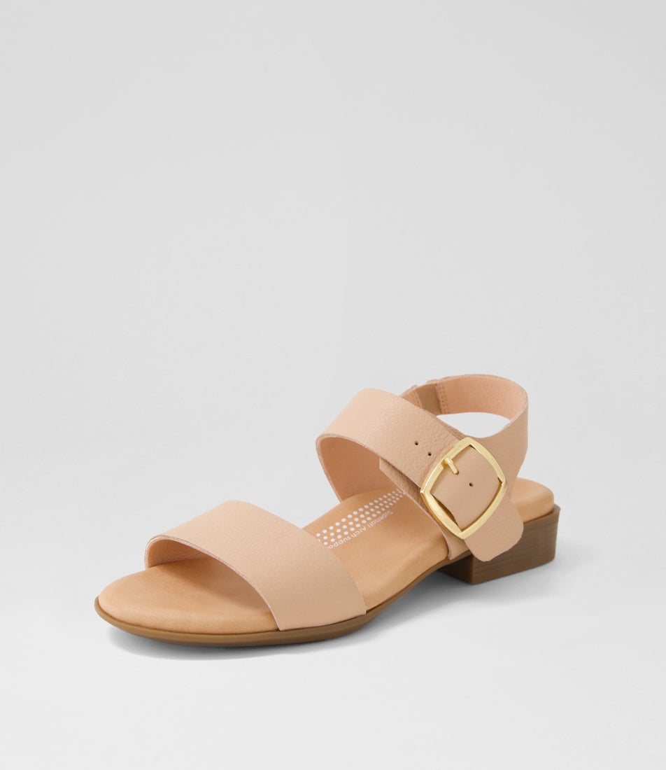 Clariss Dark Nude Leather Sandals