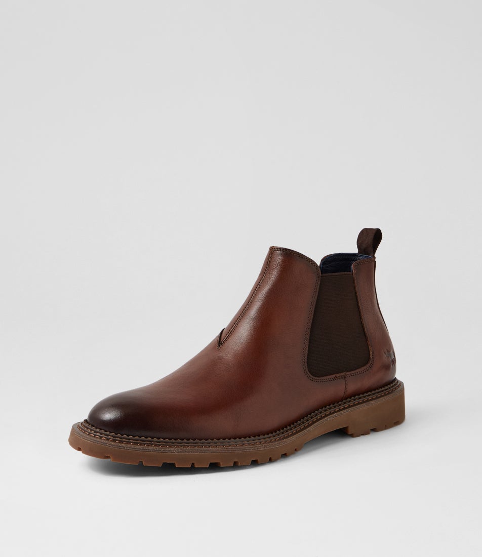 Earl Cognac Leather Chelsea Boots