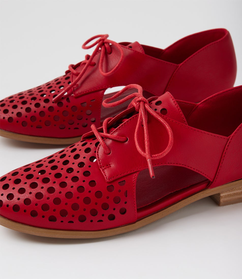 Quietly Red Flat Shoes