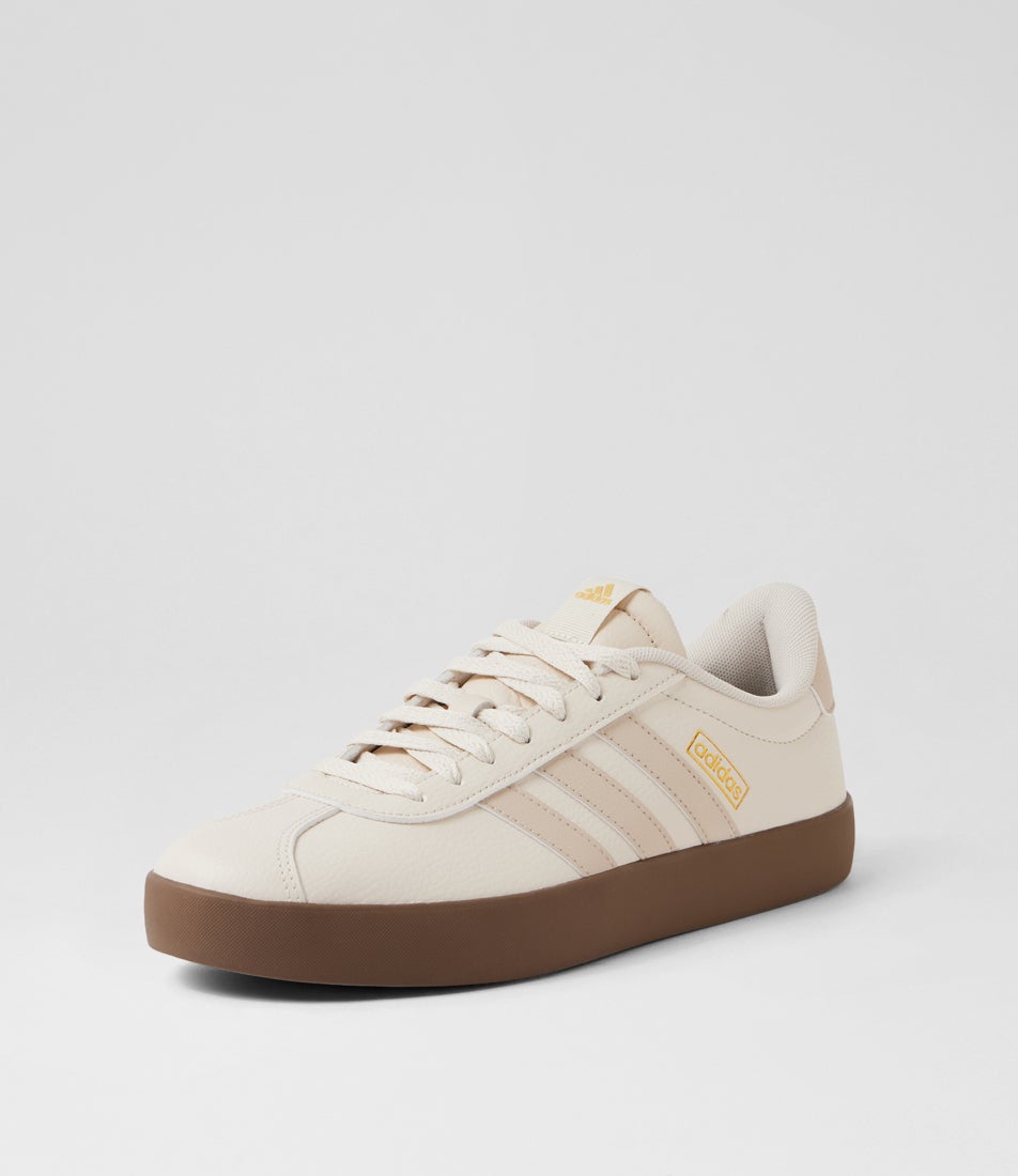 Vl Court 3 M Alumina Wonder Beige Gold Fabric Sneakers
