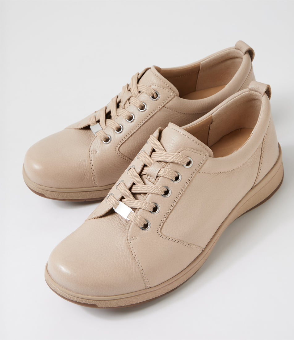 Alishie D Almond Leather Sneakers
