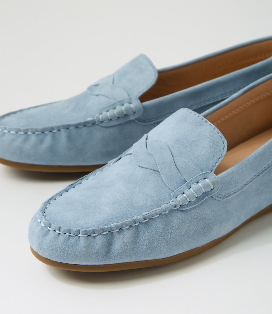 Elian Denim Suede Flat Shoes Elian Denim Suede Flat Shoes